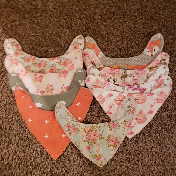 baby girl bandana bibs